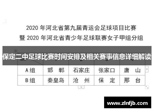 保定二中足球比赛时间安排及相关赛事信息详细解读